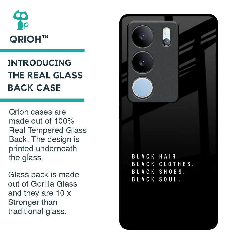 Black Soul Glass Case for Vivo V29 5G