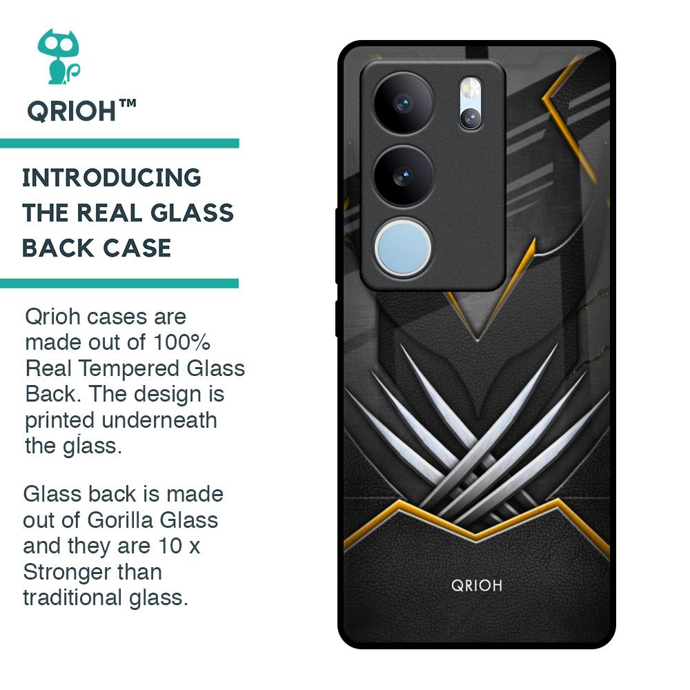 Black Warrior Glass Case for Vivo V29 5G