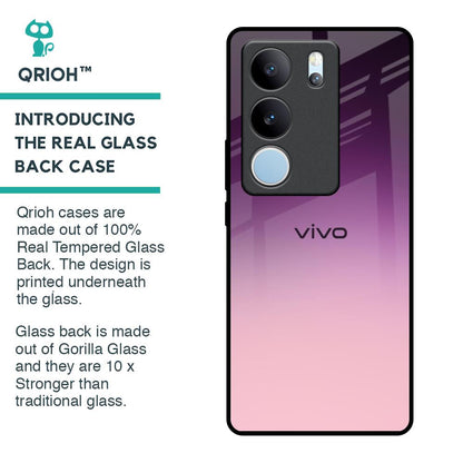Purple Gradient Glass case for Vivo V29 5G