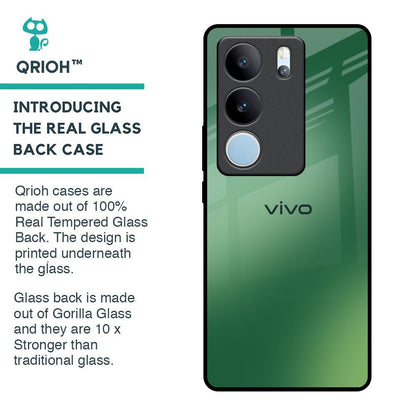 Green Grunge Texture Glass Case for Vivo V29 5G