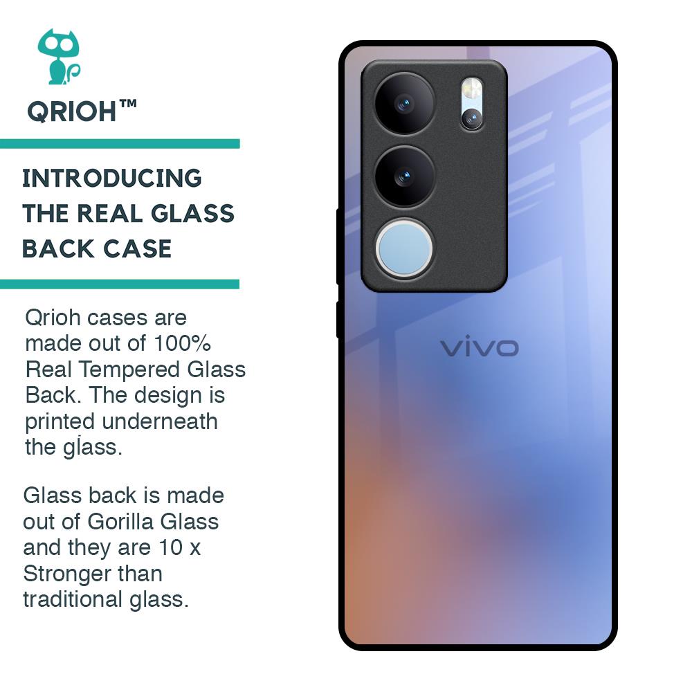 Blue Aura Glass Case for Vivo V29 5G