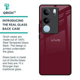 Classic Burgundy Glass Case for Vivo V29 5G