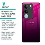 Purple Ombre Pattern Glass Case for Vivo V29 5G