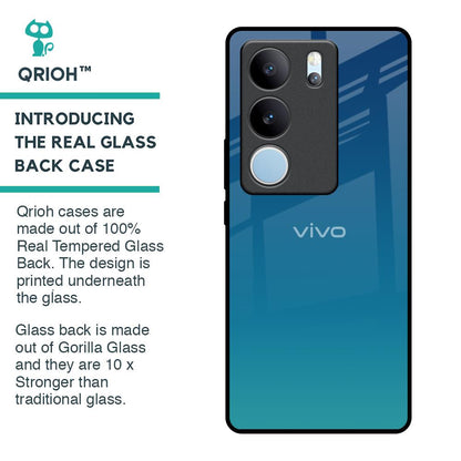 Celestial Blue Glass Case For Vivo V29 5G