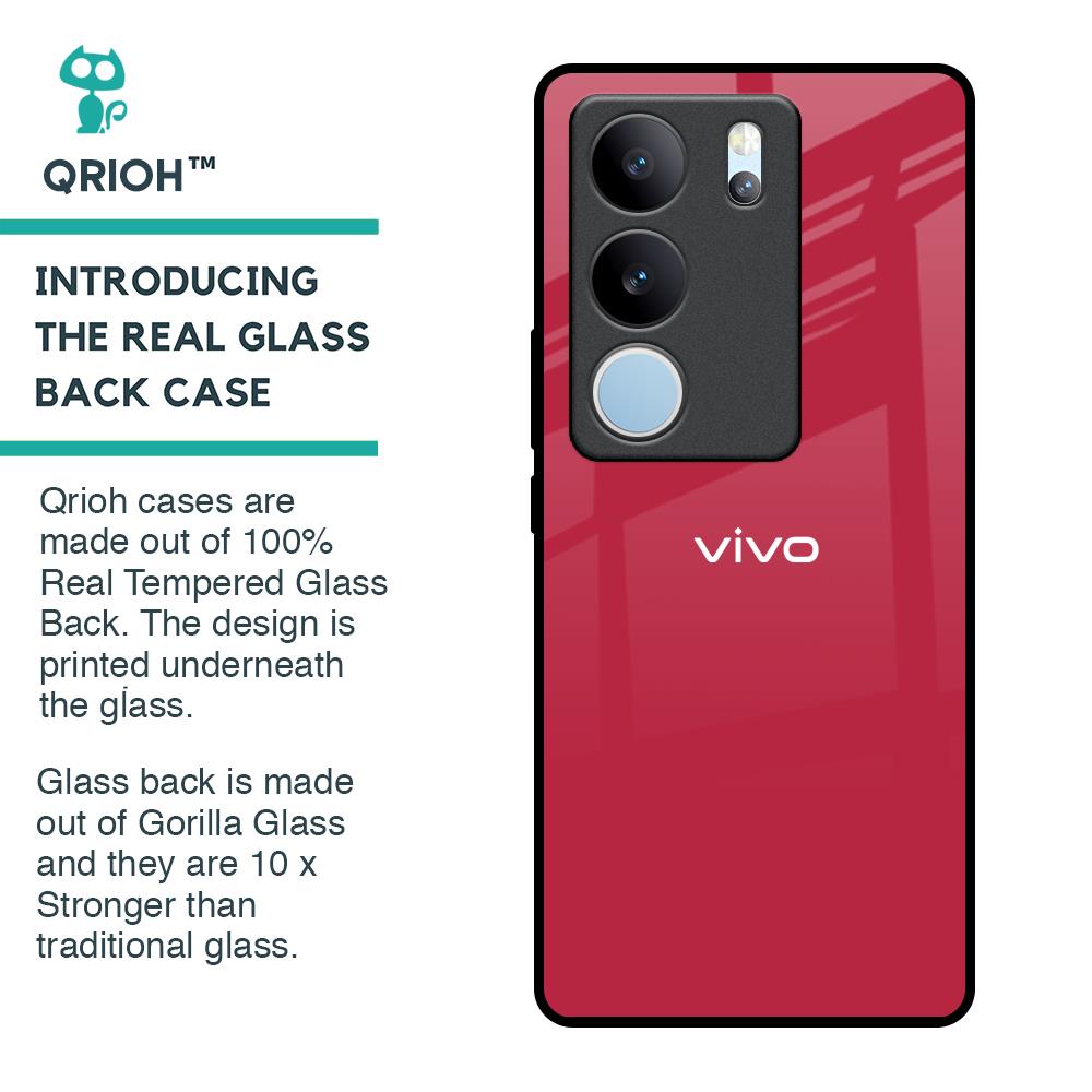 Solo Maroon Glass case for Vivo V29 5G