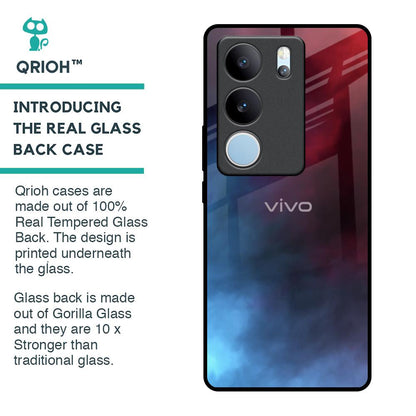 Smokey Watercolor Glass Case for Vivo V29 5G
