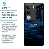 Blue Rough Abstract Glass Case for Vivo V29 5G