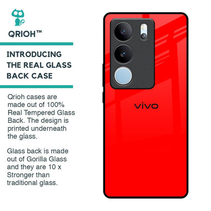 Blood Red Glass Case for Vivo V29 5G