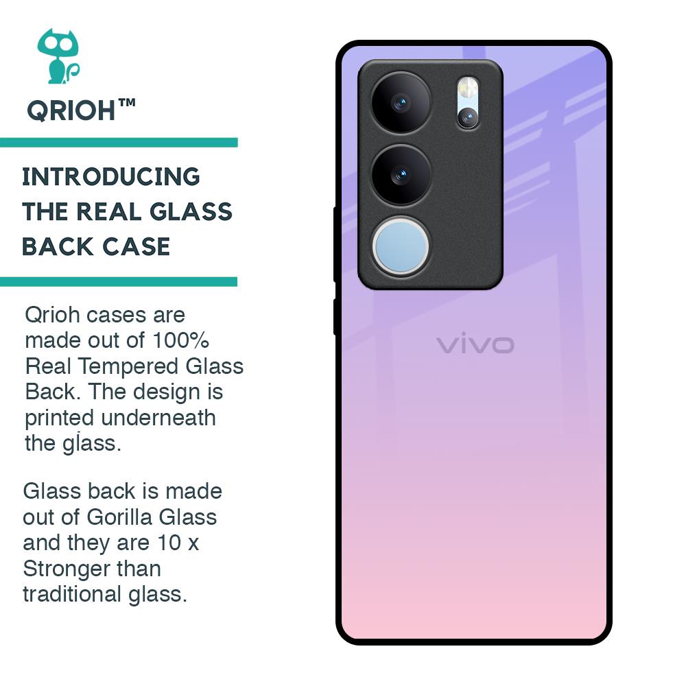Lavender Gradient Glass Case for Vivo V29 5G