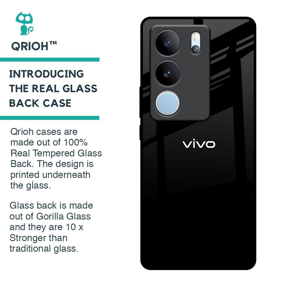Jet Black Glass Case for Vivo V29 5G