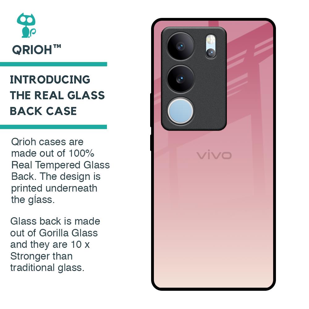Blooming Pink Glass Case for Vivo V29 5G