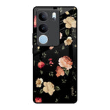 Black Spring Floral Vivo V29 Pro 5G Glass Back Cover Online