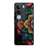Retro Gorgeous Flower Vivo V29 Pro 5G Glass Back Cover Online