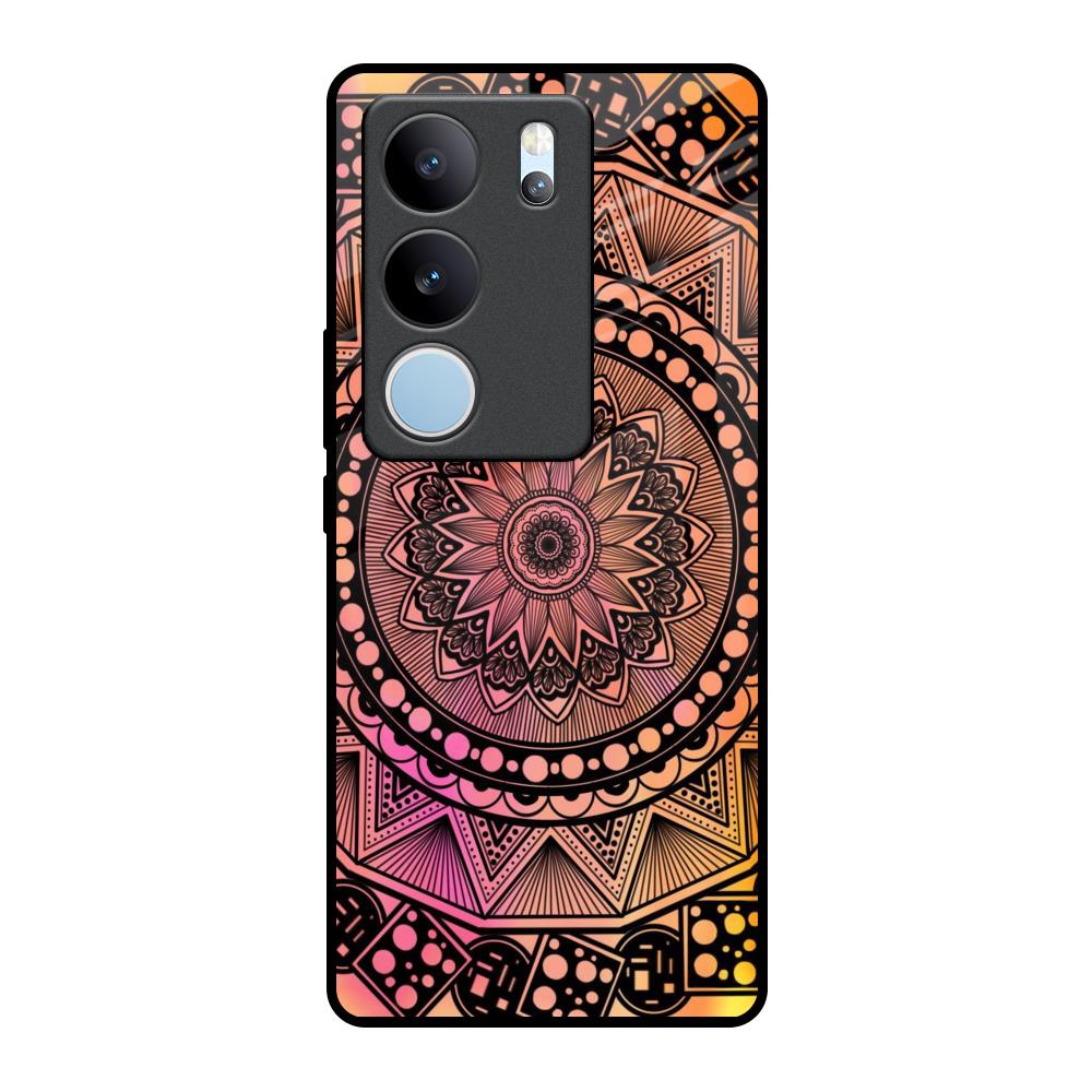 Floral Mandala Vivo V29 Pro 5G Glass Back Cover Online