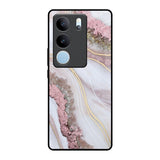 Pink & Gold Gllitter Marble Vivo V29 Pro 5G Glass Back Cover Online