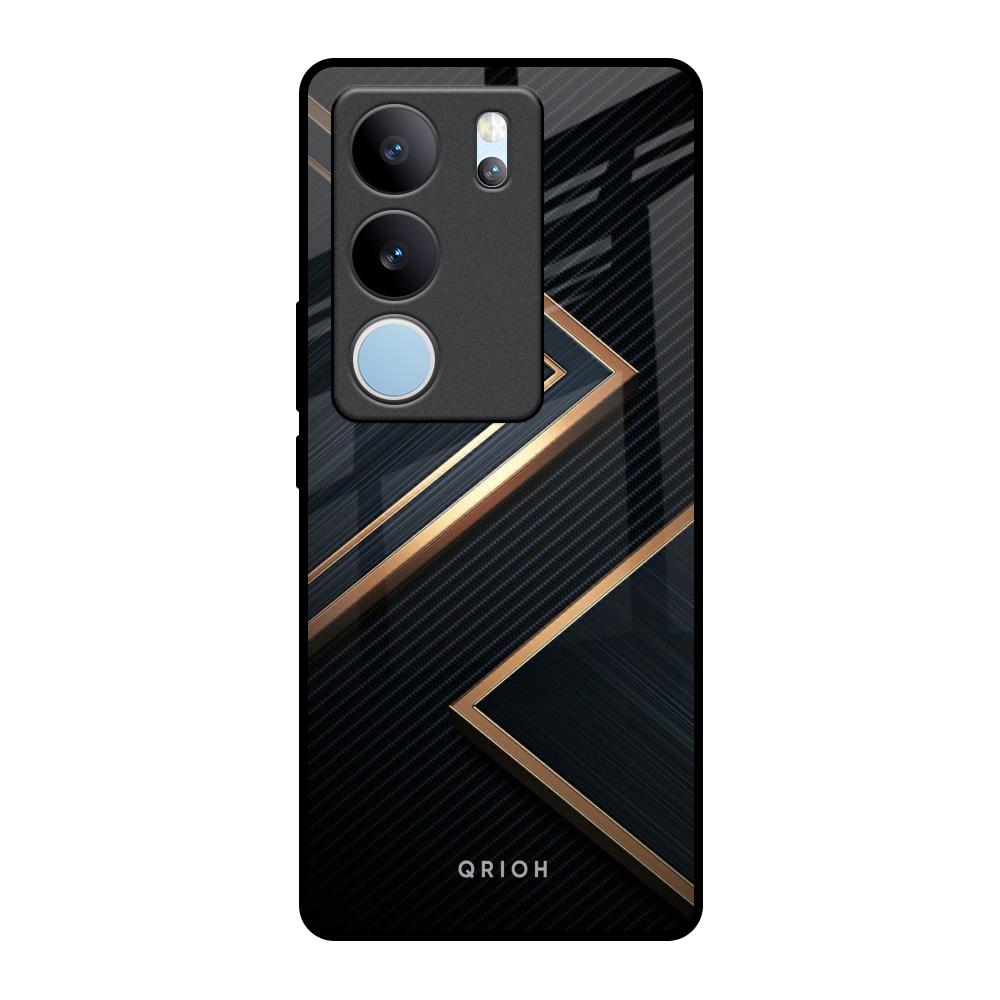 Sleek Golden & Navy Vivo V29 Pro 5G Glass Back Cover Online