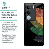 Colorful Leaves Glass Case for Vivo V29 Pro 5G