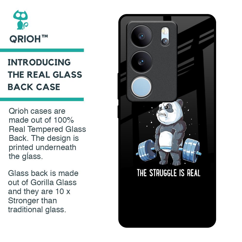 Real Struggle Glass Case for Vivo V29 Pro 5G