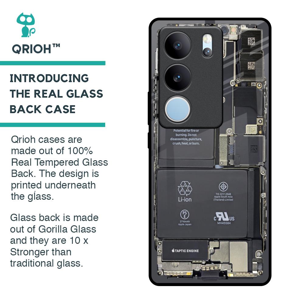 Skeleton Inside Glass Case for Vivo V29 Pro 5G