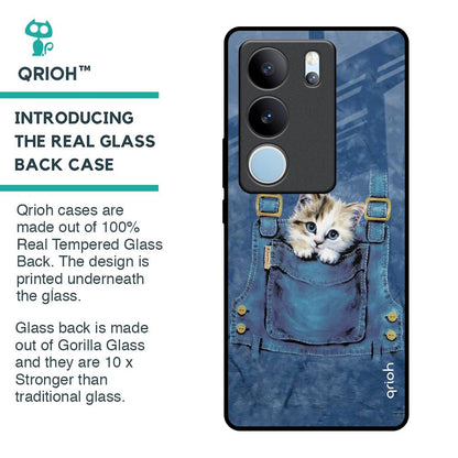 Kitty In Pocket Glass Case For Vivo V29 Pro 5G