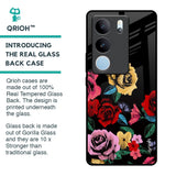 Floral Decorative Glass Case For Vivo V29 Pro 5G