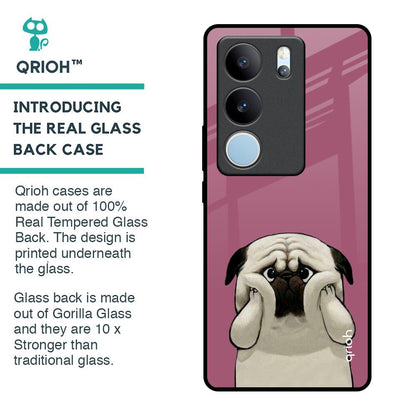 Funny Pug Face Glass Case For Vivo V29 Pro 5G