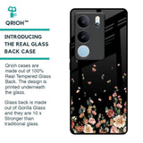 Floating Floral Print Glass Case for Vivo V29 Pro 5G