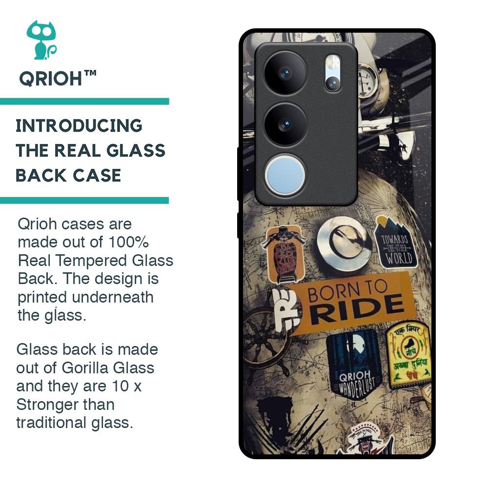 Ride Mode On Glass Case for Vivo V29 Pro 5G