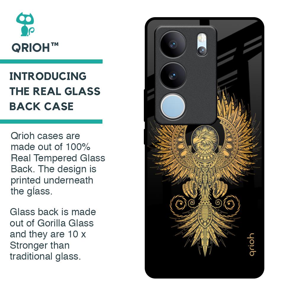 Mythical Phoenix Art Glass Case for Vivo V29 Pro 5G