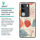 Abstract Faces Glass Case for Vivo V29 Pro 5G