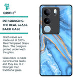 Vibrant Blue Marble Glass Case for Vivo V29 Pro 5G