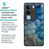 Blue Cool Marble Glass Case for Vivo V29 Pro 5G