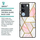 Geometrical Marble Glass Case for Vivo V29 Pro 5G