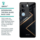 Sleek Golden & Navy Glass Case for Vivo V29 Pro 5G
