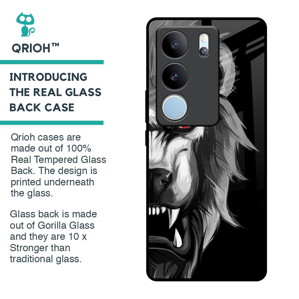 Wild Lion Glass Case for Vivo V29 Pro 5G