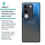 Blue Grey Ombre Glass Case for Vivo V29 Pro 5G