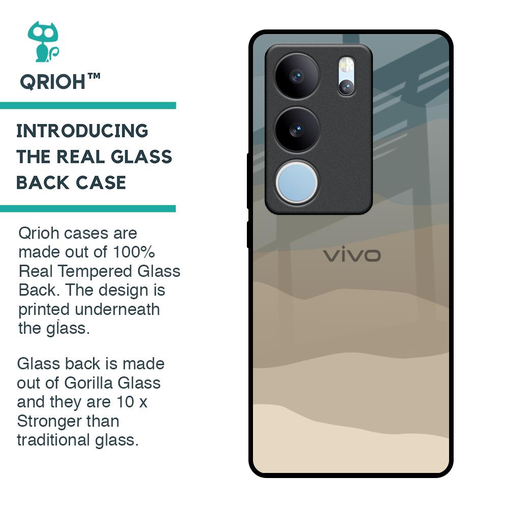 Abstract Mountain Pattern Glass Case for Vivo V29 Pro 5G