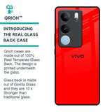 Blood Red Glass Case for Vivo V29 Pro 5G