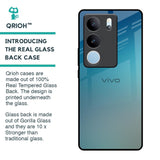 Sea Theme Gradient Glass Case for Vivo V29 Pro 5G