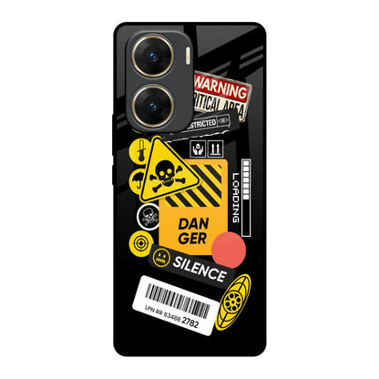 Danger Signs Vivo V29e 5G Glass Back Cover Online