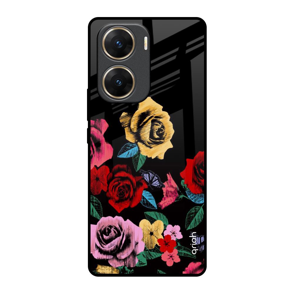 Floral Decorative Vivo V29e 5G Glass Back Cover Online