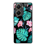 Tropical Leaves & Pink Flowers Vivo V29e 5G Glass Back Cover Online