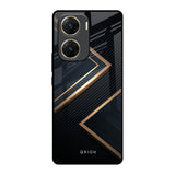 Sleek Golden & Navy Vivo V29e 5G Glass Back Cover Online