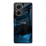 Polygonal Blue Box Vivo V29e 5G Glass Back Cover Online