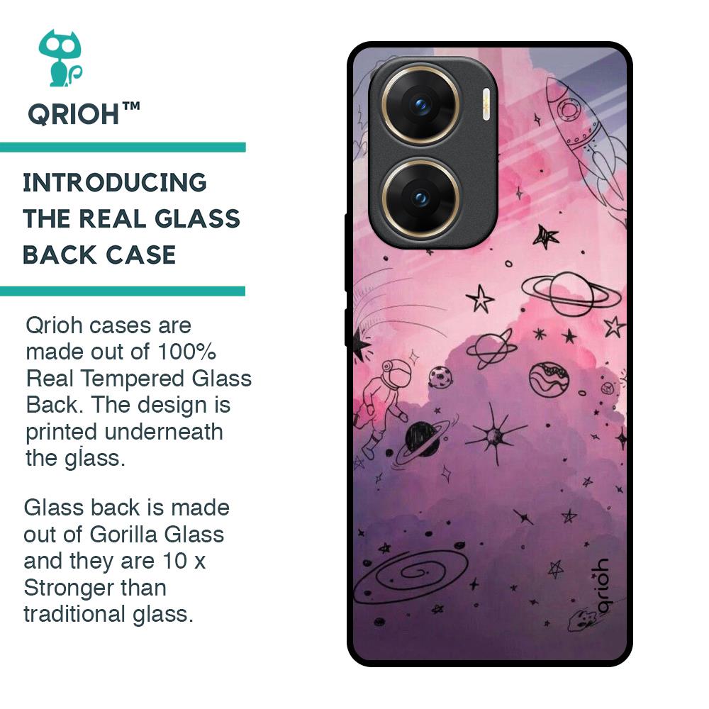 Space Doodles Glass Case for Vivo V29e 5G