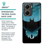 Cyan Bat Glass Case for Vivo V29e 5G