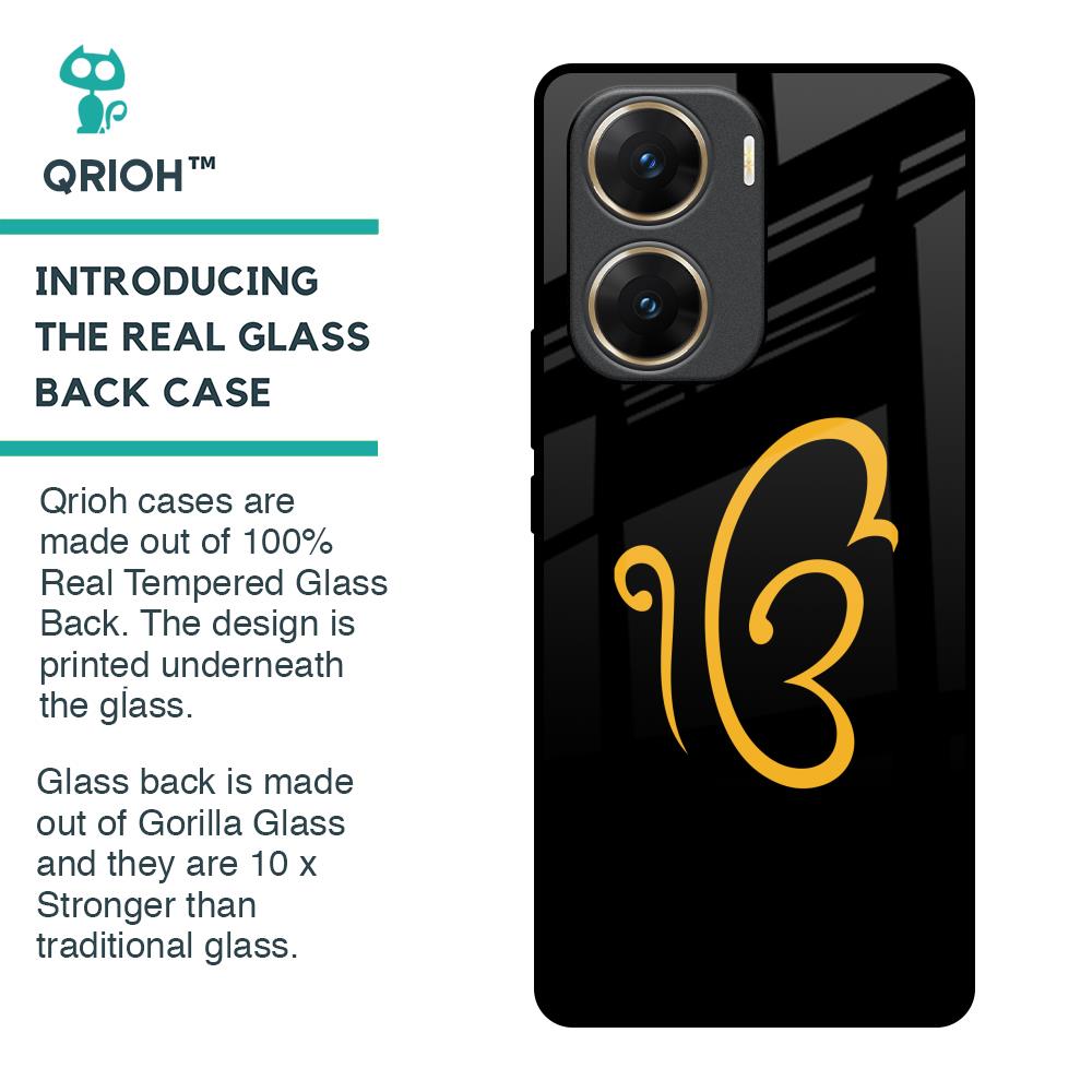 Luxury Fashion Initial Glass Case for Vivo V29e 5G
