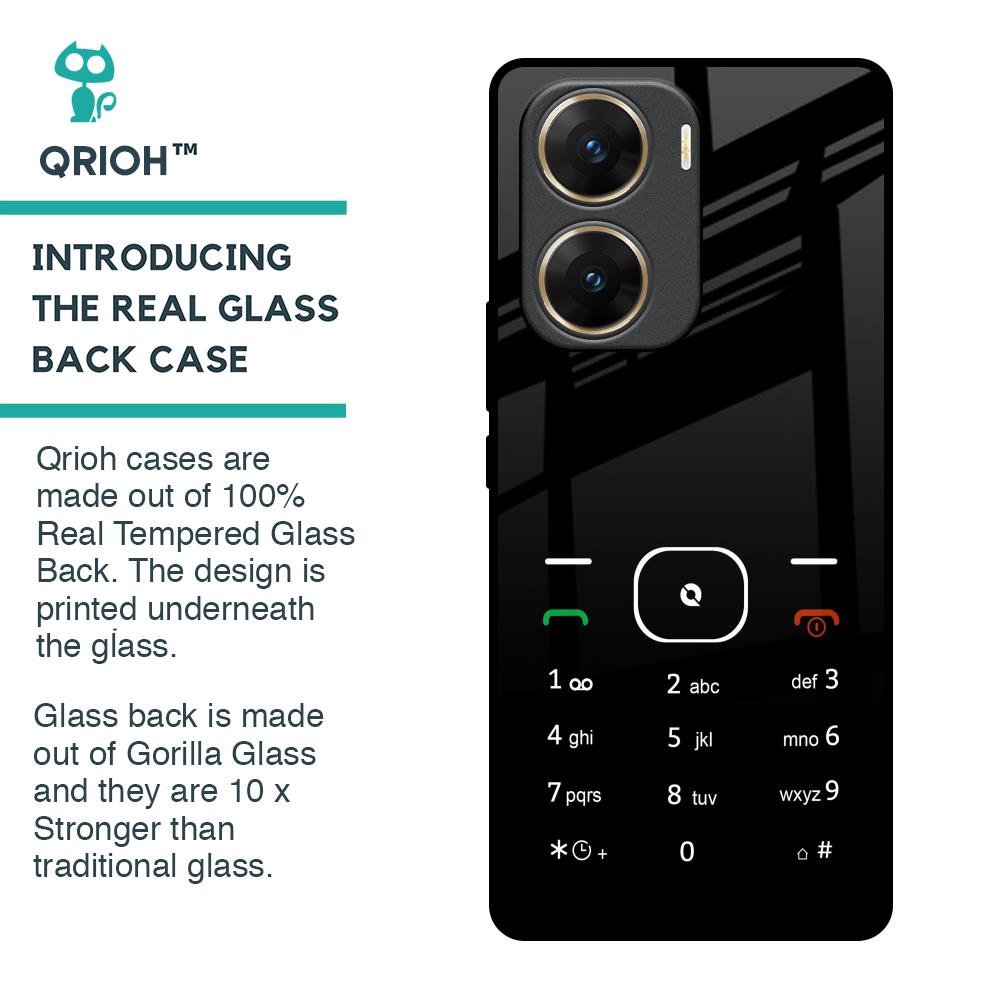 Classic Keypad Pattern Glass Case for Vivo V29e 5G