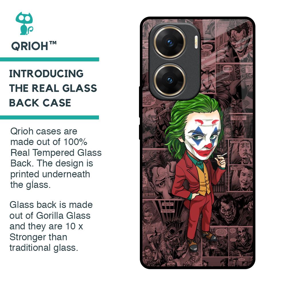 Joker Cartoon Glass Case for Vivo V29e 5G