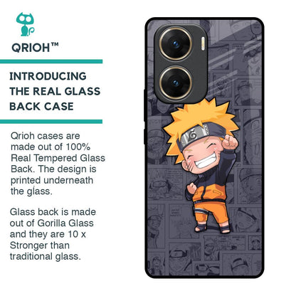 Orange Chubby Glass Case for Vivo V29e 5G